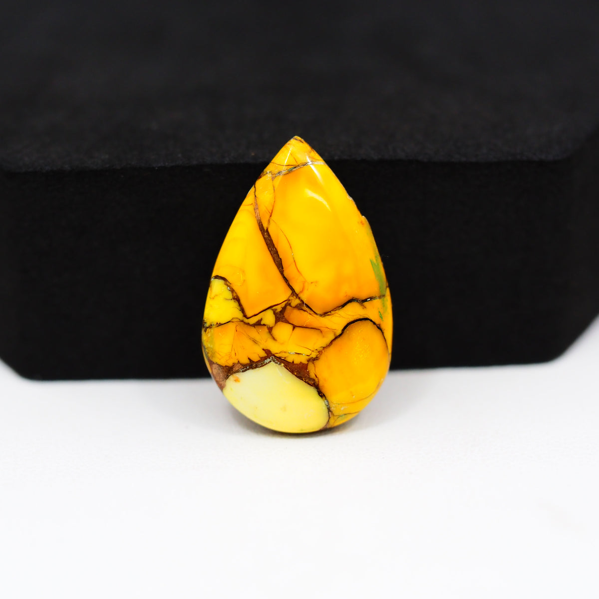 Honey Dahlia Cabochon 24x15mm 12.5ct Pear