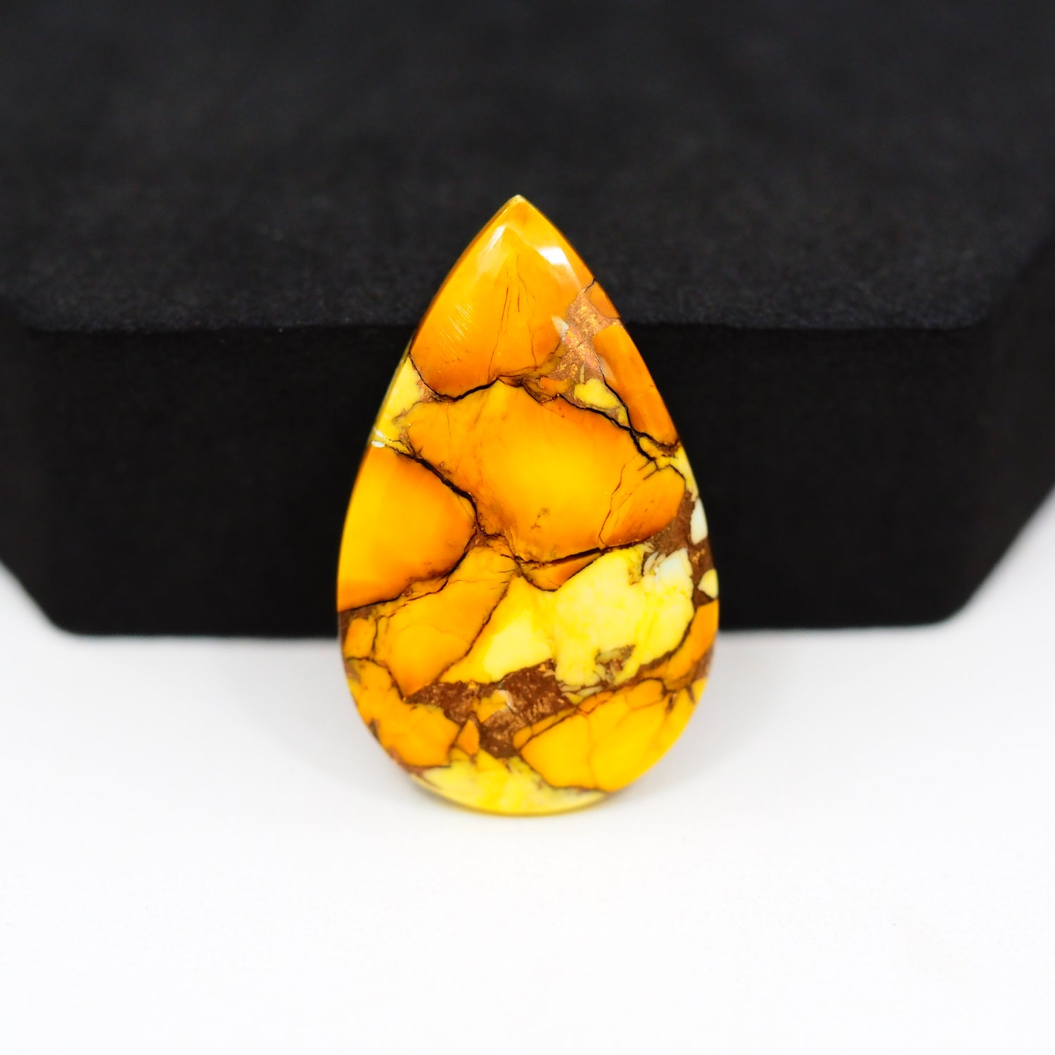 Honey Dahlia Cabochon 30x18mm 18.5ct Pear