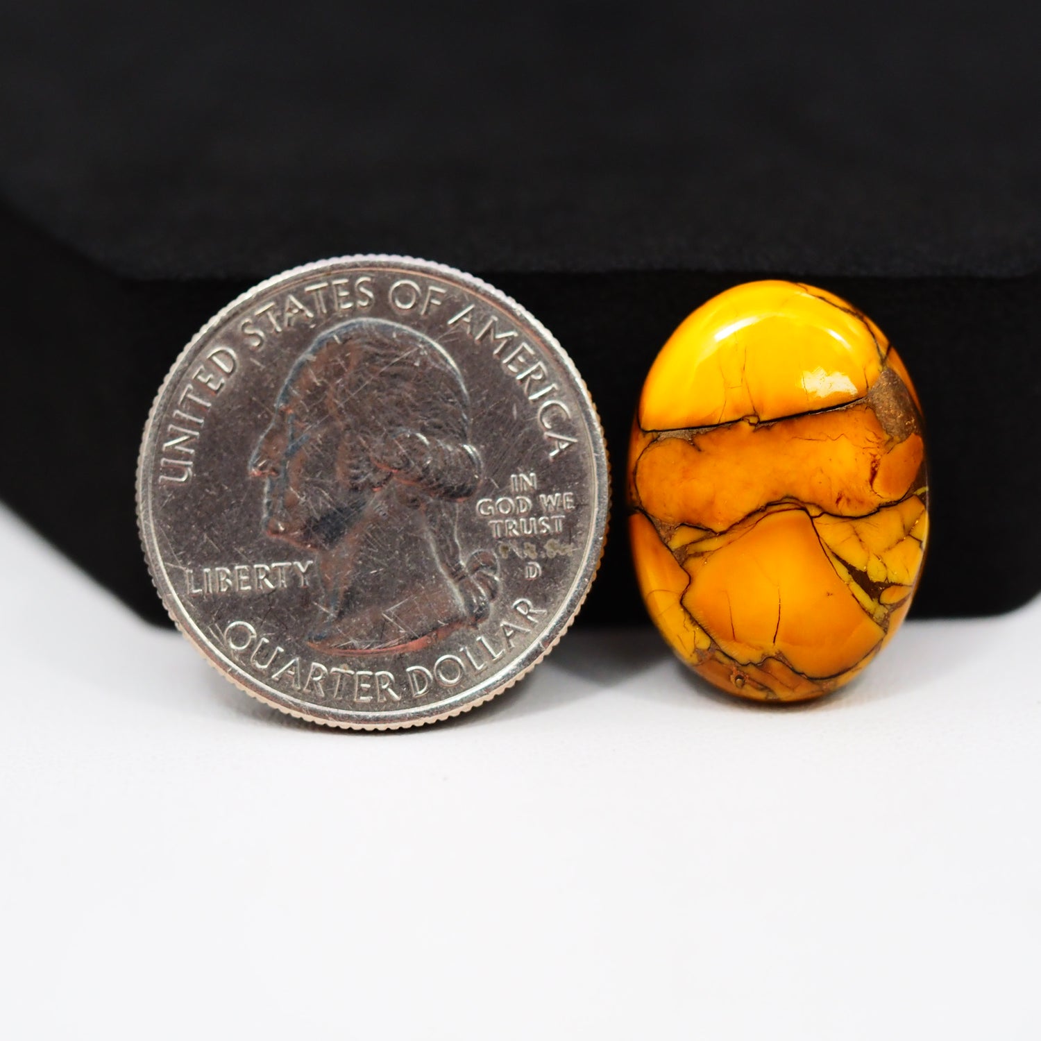 Natural Honey Dahlia Oval Cabochon 21x15mm 14.5ct - Honey Gold - Pedra Gems
