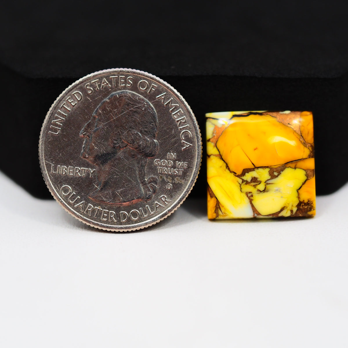Natural Honey Dahlia Square Cabochon 16x16mm 12.5ct - Honey Gold - Pedra Gems