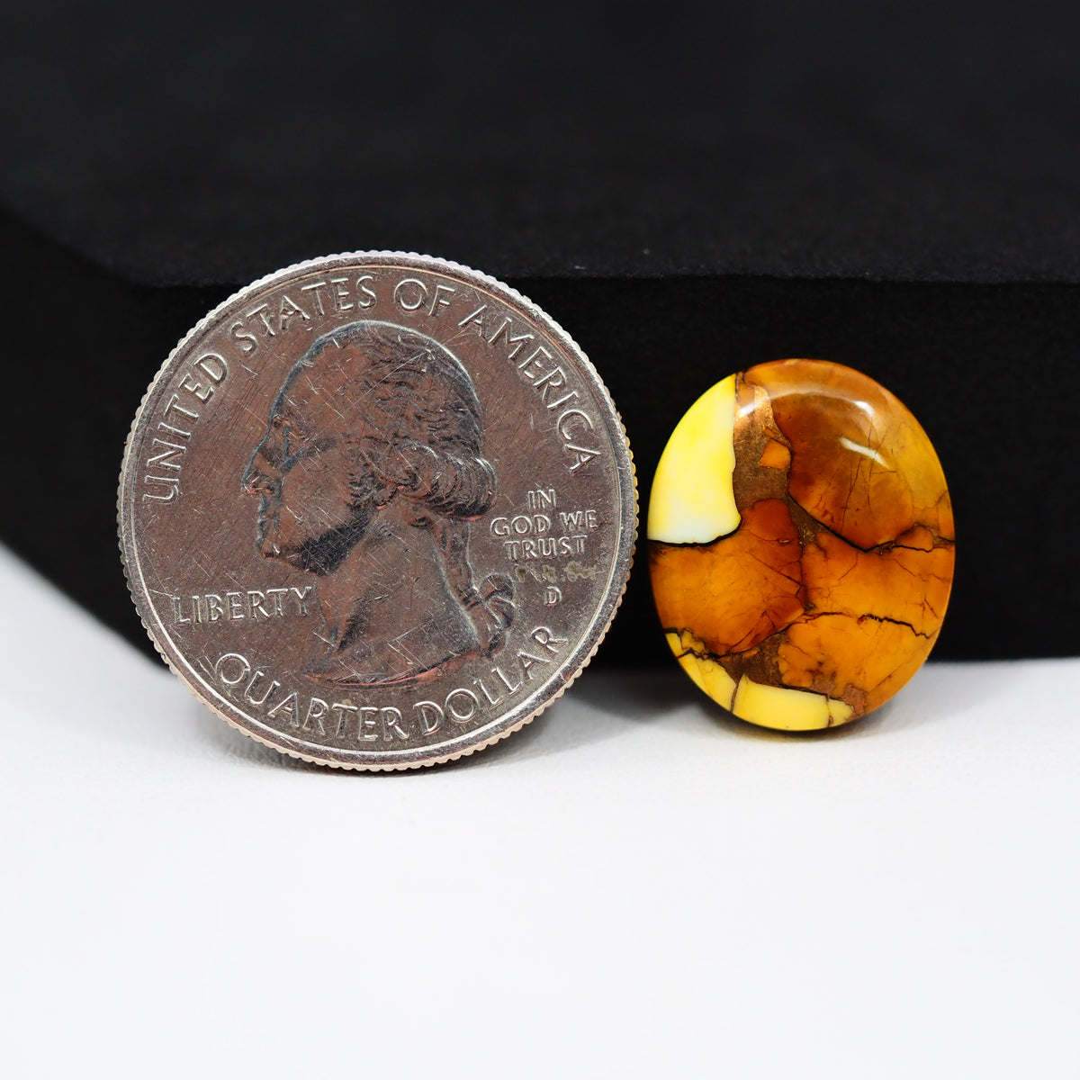 Natural Honey Dahlia Oval Cabochon 17x14mm 9.5ct - Honey Gold - Pedra Gems