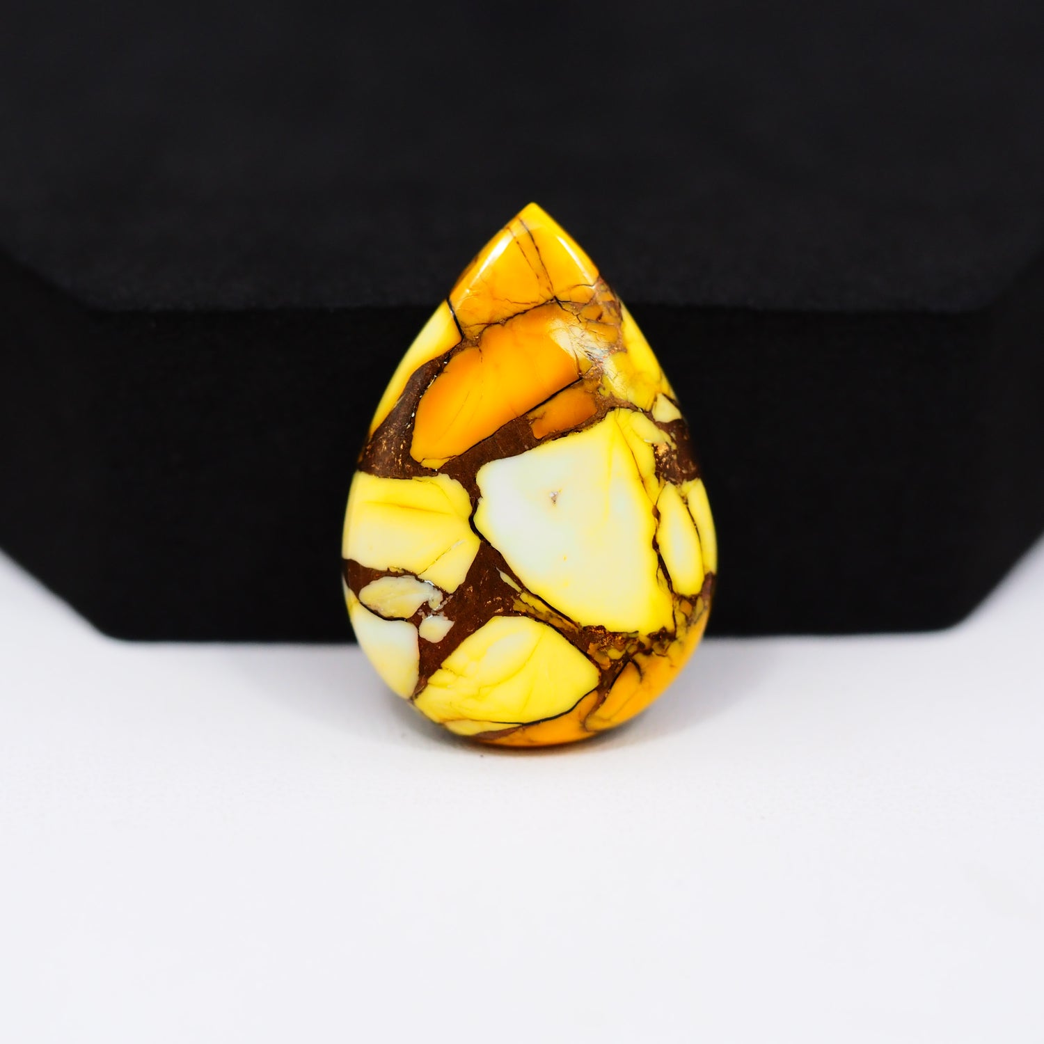 Honey Dahlia Cabochon 28x18mm 18.5ct Pear