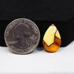 Natural Honey Dahlia Pear Cabochon 19x12mm 7ct - Honey Gold - Pedra Gems