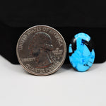 Buffalo Oval Cabochon 18x13mm 7ct - Black-Heavy with Blue Veining - Pedra Gems