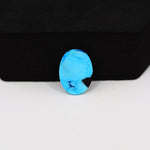 Buffalo Oval Cabochon 15x11mm 4ct - Blue with Black Fleck - Pedra Gems
