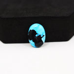 Buffalo Oval Cabochon 16x12mm 6ct - Blue Top Black Base - Pedra Gems