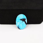 Buffalo Oval Cabochon 16x12mm 6ct - Blue Top Black Base - Pedra Gems
