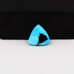 Buffalo Trillion Cabochon 13x12mm 4ct - Blue with Black Corner - Pedra Gems