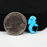 Buffalo Oval Cabochon 18x11mm 4.5ct - Blue with Black Patches - Pedra Gems