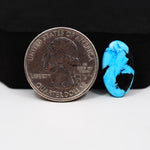 Buffalo Oval Cabochon 18x11mm 4.5ct - Blue with Black Patches - Pedra Gems