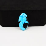 Buffalo Oval Cabochon 18x11mm 4.5ct - Blue with Black Patches - Pedra Gems