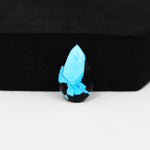 Buffalo Pear Cabochon 17x11mm 5.5ct - Blue Top Black Base - Pedra Gems