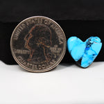 Buffalo Heart Cabochon 15x15mm 5ct - Blue with Black Veining - Pedra Gems