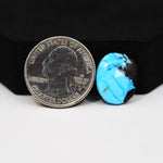Buffalo Pear Cabochon 18x14mm 8ct - Blue with Black Flecked Base - Pedra Gems