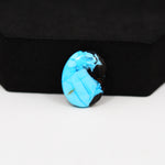 Buffalo Pear Cabochon 18x14mm 8ct - Blue with Black Flecked Base - Pedra Gems