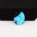 Buffalo Pear Cabochon 18x14mm 8ct - Blue with Black Flecked Base - Pedra Gems