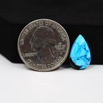 Buffalo Cushion Cabochon 16x18mm 5ct - Blue with Black Corner - Pedra Gems