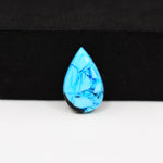 Buffalo Cushion Cabochon 16x18mm 5ct - Blue with Black Corner - Pedra Gems