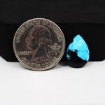 Buffalo Pear Cabochon 15x11mm 4.5ct - Blue Top Black Base - Pedra Gems