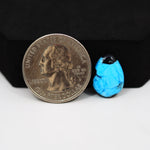 Buffalo Freeform Cabochon 16x11mm 5ct - Black Top Textured Blue Base - Pedra Gems