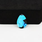 Buffalo Freeform Cabochon 16x11mm 5ct - Black Top Textured Blue Base - Pedra Gems