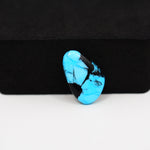 Buffalo Freeform Cabochon 17x11mm 5ct - Blue with Black Corner - Pedra Gems
