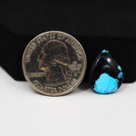 Buffalo Pear Cabochon 16x13mm 6.5ct - Black Top Blue Base - Pedra Gems