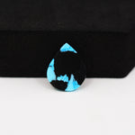 Buffalo Pear Cabochon 16x13mm 6.5ct - Black Top Blue Base - Pedra Gems