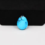 Buffalo Pear Cabochon 16x12mm 5.5ct - Blue with Black Tip - Pedra Gems