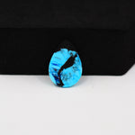 Buffalo Pear Cabochon 16x12mm 5.5ct - Blue with Black Tip - Pedra Gems