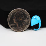 Buffalo Oval Cabochon 15x11mm 6ct - Blue with Black Band - Pedra Gems
