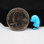 Buffalo Oval Cabochon 15x11mm 5.5ct - Blue with Black Band - Pedra Gems