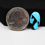 Buffalo Freeform Cabochon 18x18mm 5.5ct - Blue with Black Portion - Pedra Gems