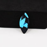 Buffalo Marquise Cabochon 20x9mm 4ct - Blue with Black Base - Pedra Gems