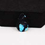 Buffalo Pear Cabochon 20x13mm 8ct - Black Top Blue Base - Pedra Gems