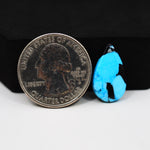 Buffalo Pear Cabochon 17x11mm 5ct - Blue with Black Tip - Pedra Gems