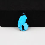 Buffalo Pear Cabochon 17x11mm 5ct - Blue with Black Tip - Pedra Gems