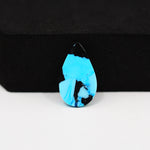 Buffalo Pear Cabochon 17x11mm 5ct - Blue with Black Tip - Pedra Gems