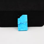 Buffalo Rectangular Cabochon 16x10mm 6.5ct - Blue with Black Corner - Pedra Gems