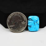 Buffalo Cushion Cabochon 18x13mm 10ct - Blue with Black Patch - Pedra Gems