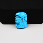 Buffalo Cushion Cabochon 18x13mm 10ct - Blue with Black Patch - Pedra Gems