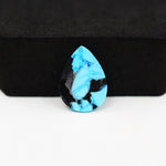 Buffalo Pear Cabochon 18x14mm 7.5ct - Blue with Black Patch - Pedra Gems