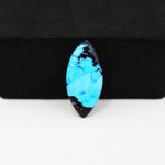 Buffalo Marquise Cabochon 21x10mm 4ct - Blue with Black Tip - Pedra Gems
