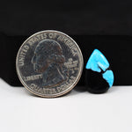 Buffalo Pear Cabochon 16x11mm 4.5ct - Blue with Black Base - Pedra Gems