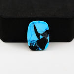 Buffalo Cushion Cabochon 19x14mm 11ct - Blue with Black Diagonal Band - Pedra Gems