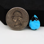 Buffalo Pear Cabochon 16x13mm 5ct - Blue with Black Patch - Pedra Gems