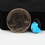 Buffalo Pear Cabochon 15x11mm 5ct - Black Top Blue Base - Pedra Gems