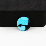 Buffalo Round Cabochon 14x14mm 6ct - Blue Solid - Pedra Gems