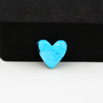 Buffalo Heart Cabochon 12x13mm 4.5ct - Blue with Black Veining - Pedra Gems