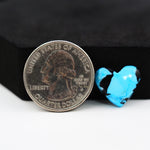 Buffalo Heart Cabochon 14x16mm 6ct - Black Top Blue Base - Pedra Gems